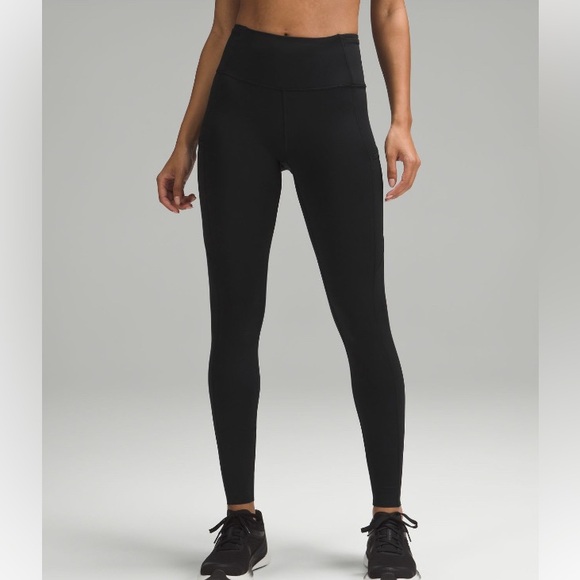 Lululemon Athletica Fast & Free Black Leggings with Pockets - Picture 1 of 7